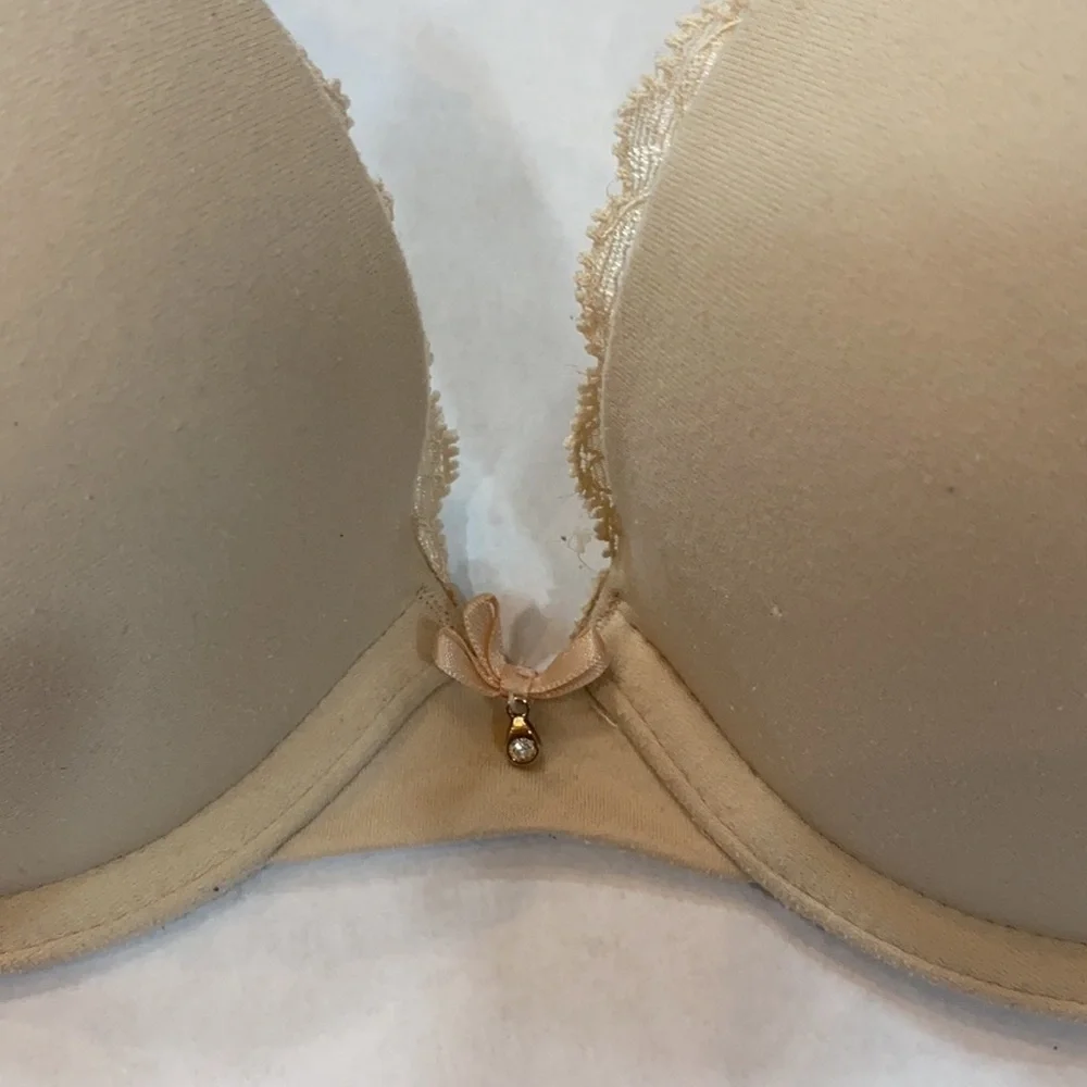 5 for $25 Soma Embraceable push-up lace trim nude beige‎ bra